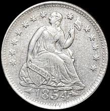 1854 Arws Seated Liberty Half Dime UNCIRCULATED