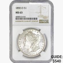 1890-O Morgan Silver Dollar NGC MS63