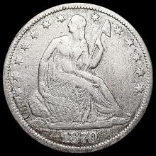 1870-S Seated Liberty Half Dollar LIGHTLY CIRCULAT