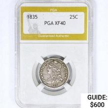 1835 Capped Bust Quarter PGA XF40