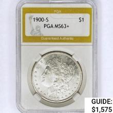 1900-S Morgan Silver Dollar PGA MS63+