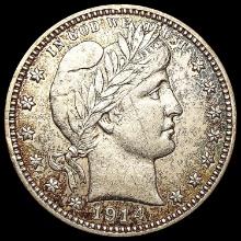 1914-D Barber Quarter CHOICE AU