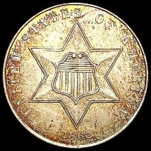 1862 Silver Three Cent UNCIRCULATED