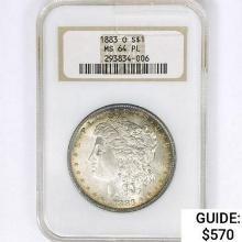1883-O Morgan Silver Dollar NGC MS64 PL