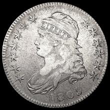 1809 Capped Bust Half Dollar NEARLY UNCIRCULATED