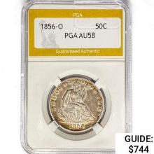 1856-O Seated Liberty Half Dollar PGA AU58