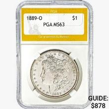 1889-O Morgan Silver Dollar PGA MS63