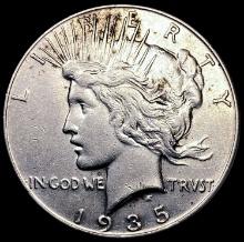 1935 Silver Peace Dollar CLOSELY UNCIRCULATED