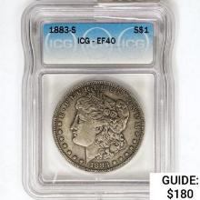 1883-S Morgan Silver Dollar ICG EF40