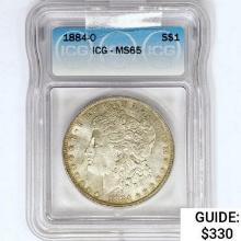 1884-O Morgan Silver Dollar ICG MS65