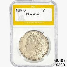 1887-O Morgan Silver Dollar PGA MS62