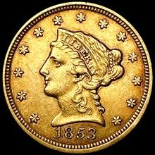 1853 $2.50 Gold Quarter Eagle CLOSELY UNCIRCULATED