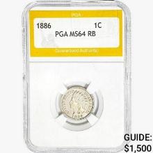 1886 Indian Head Cent PGA MS64 RB