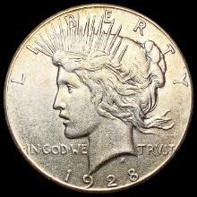 1928 Silver Peace Dollar CLOSELY UNCIRCULATED