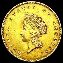 1855 Rare Gold Dollar CLOSELY UNCIRCULATED