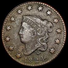 1824 Coronet Head Large Cent LIGHTLY CIRCULATED