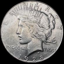 1928-S Silver Peace Dollar CLOSELY UNCIRCULATED