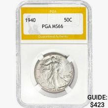 1940 Walking Liberty Half Dollar PGA MS66