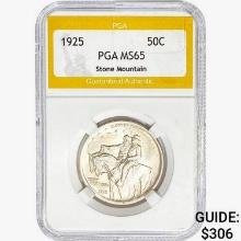 1925 Stone Mountain Half Dollar PGA MS65