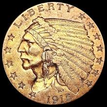 1915 $2.50 Gold Quarter Eagle CLOSELY UNCIRCULATED