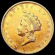 1854 Rare Gold Dollar CLOSELY UNCIRCULATED