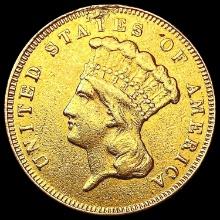 1878 $3 Gold Piece CLOSELY UNCIRCULATED