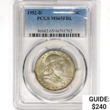 1952-D Franklin Half Dollar PCGS MS65 FBL