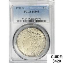 1921-S Morgan Silver Dollar PCGS MS63