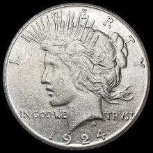 1924-S Silver Peace Dollar CLOSELY UNCIRCULATED