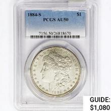 1884-S Morgan Silver Dollar PCGS AU50