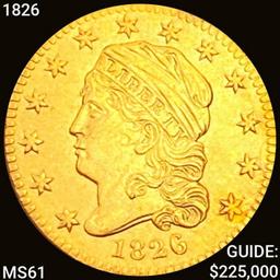 1826 $2.50 Gold Quarter Eagle UNCIRCULATED