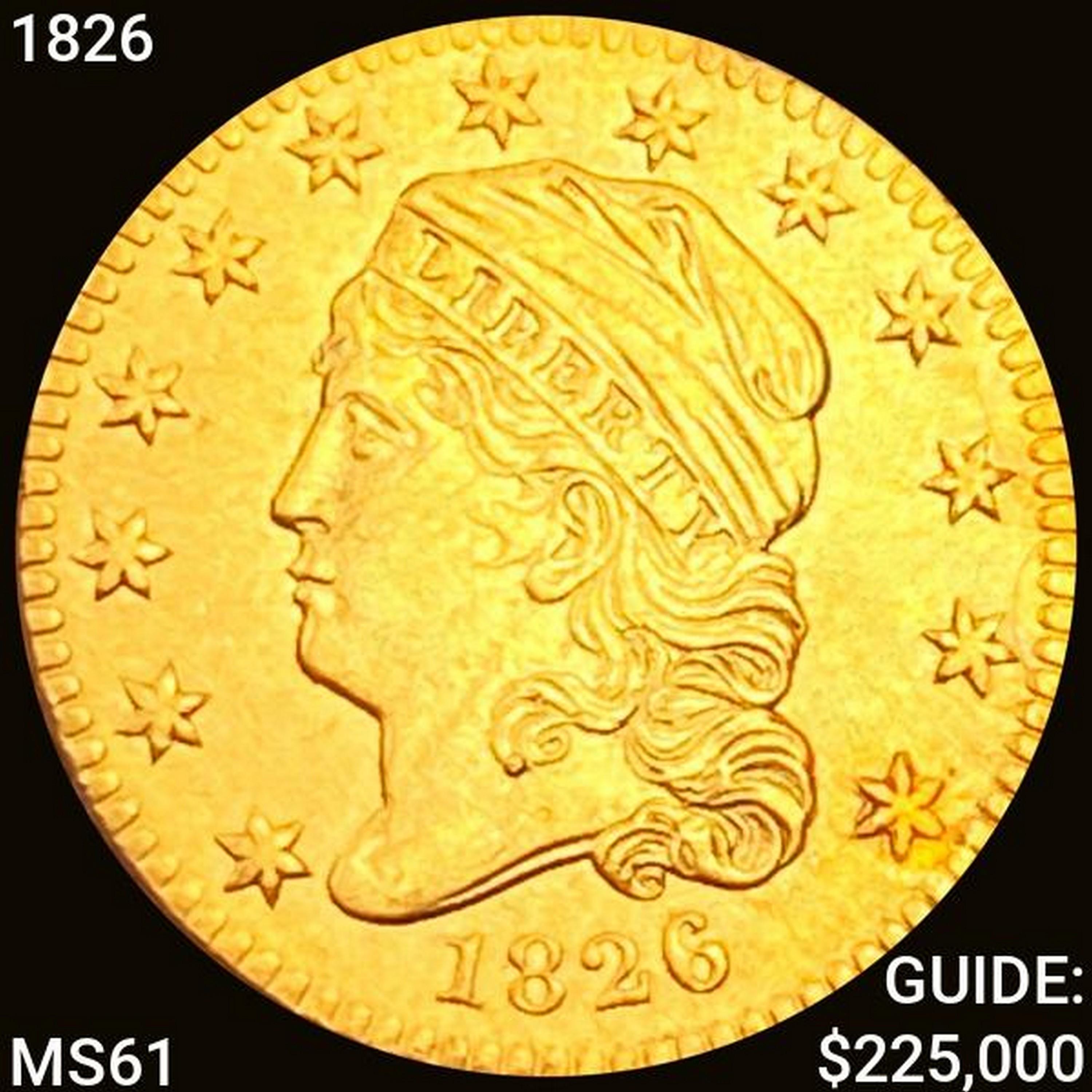 1826 $2.50 Gold Quarter Eagle UNCIRCULATED