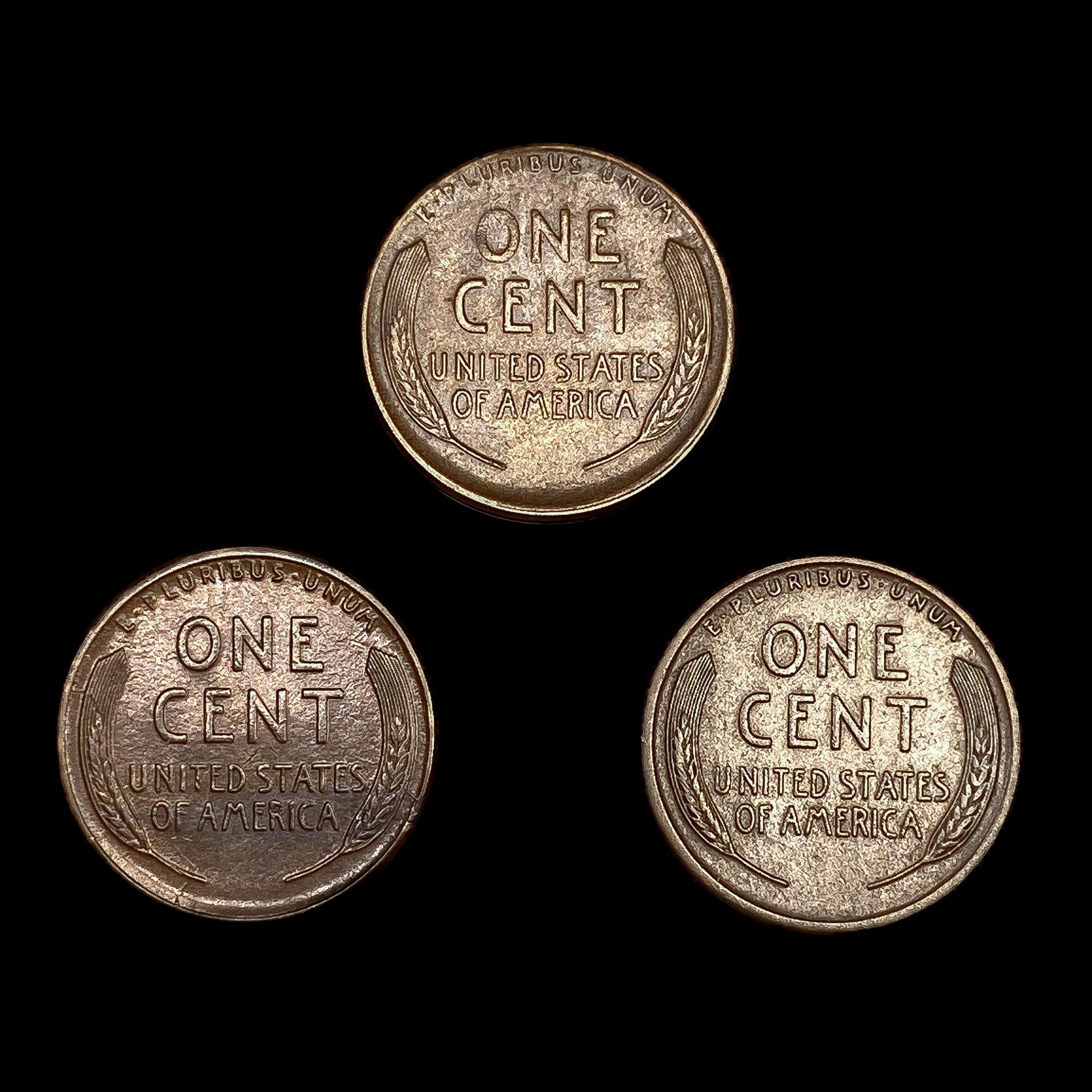 [3] Wheat Cents (1917-D, 1917-S, 1918-S) CLOSELY U