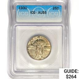 1930 Standing Liberty Quarter ICG AU55