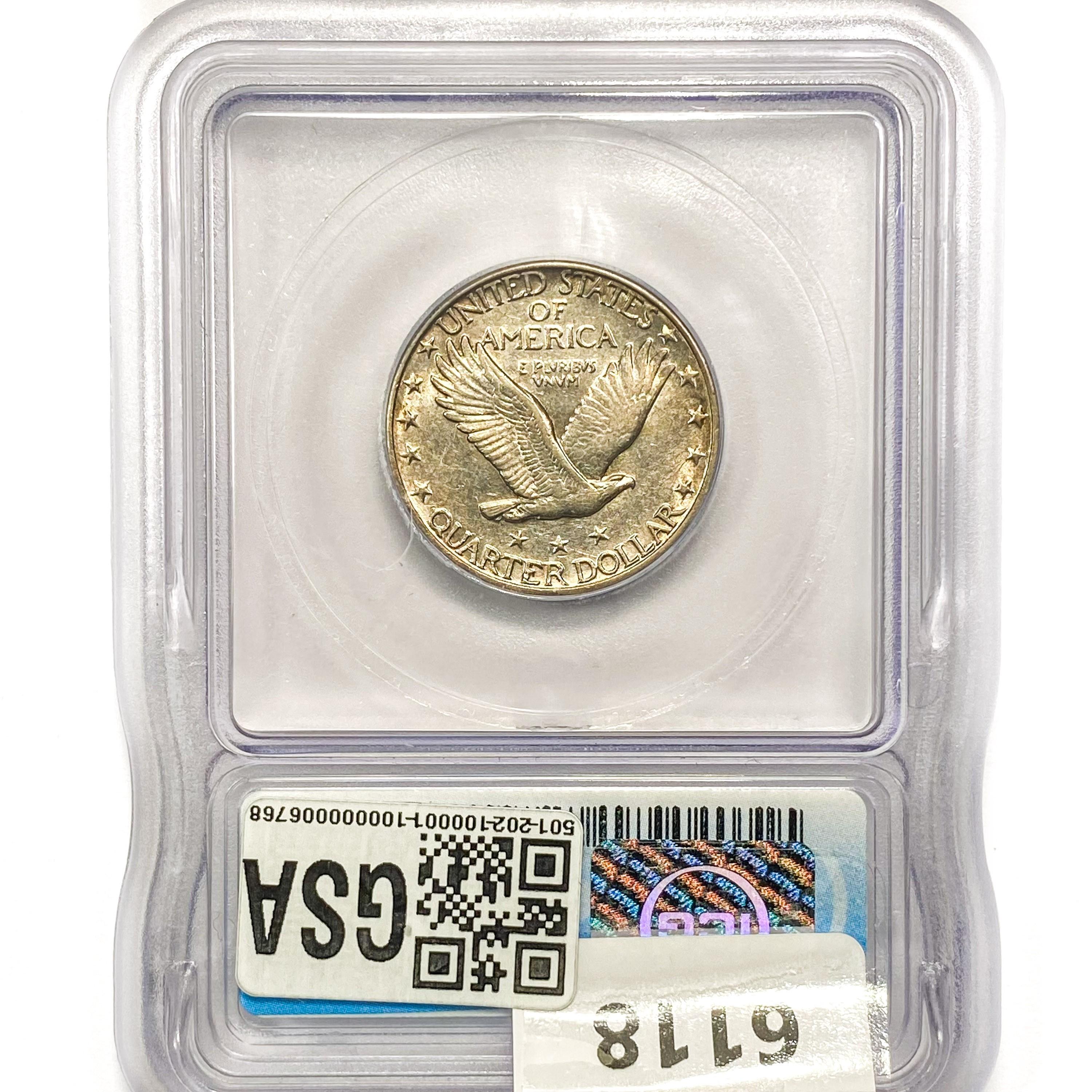 1930 Standing Liberty Quarter ICG AU55