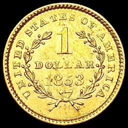 1853 Rare Gold Dollar CHOICE BU
