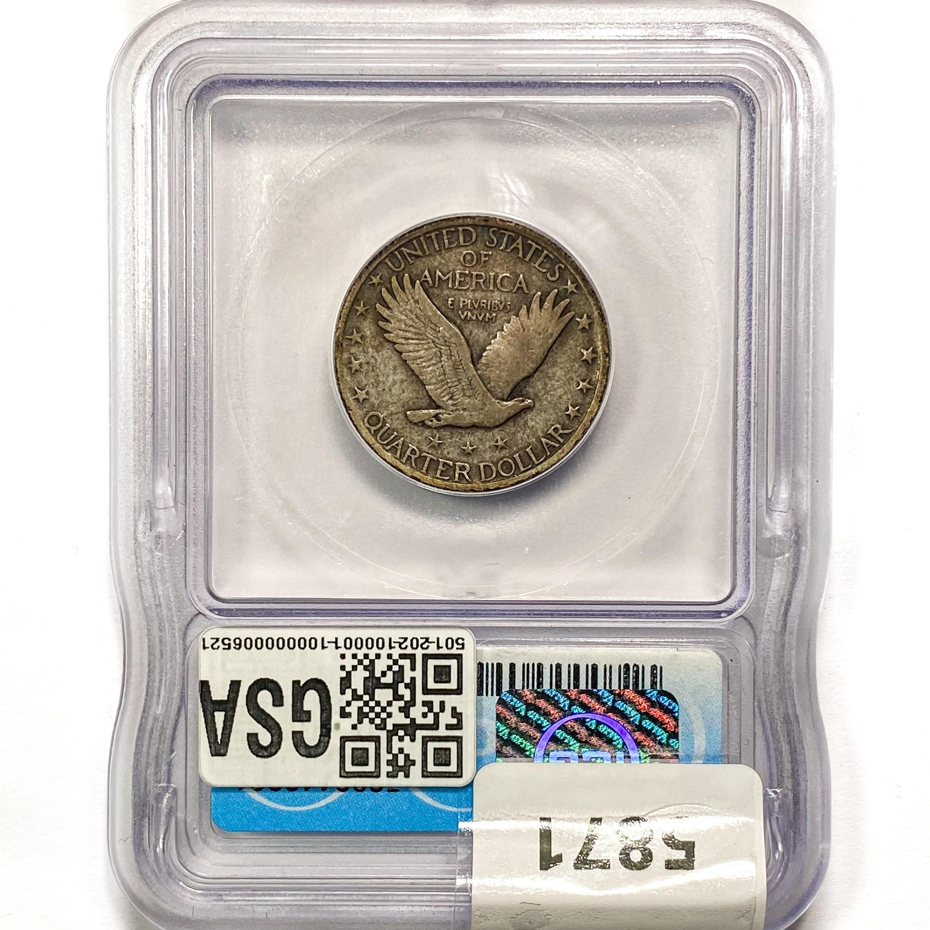 1917-D Standing Liberty Quarter ICG VF25 Type 2