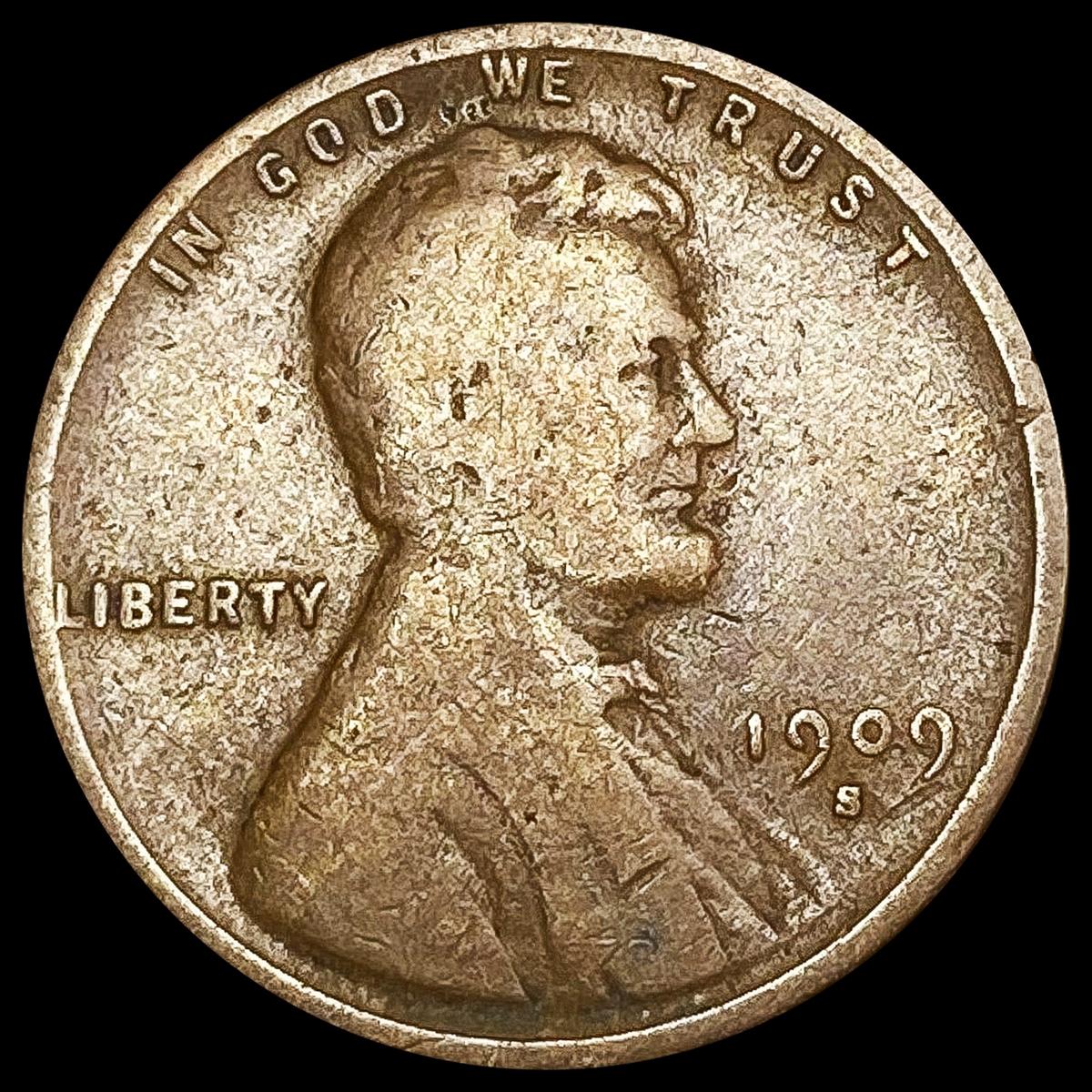 1909-S Wheat Cent NICELY CIRCULATED