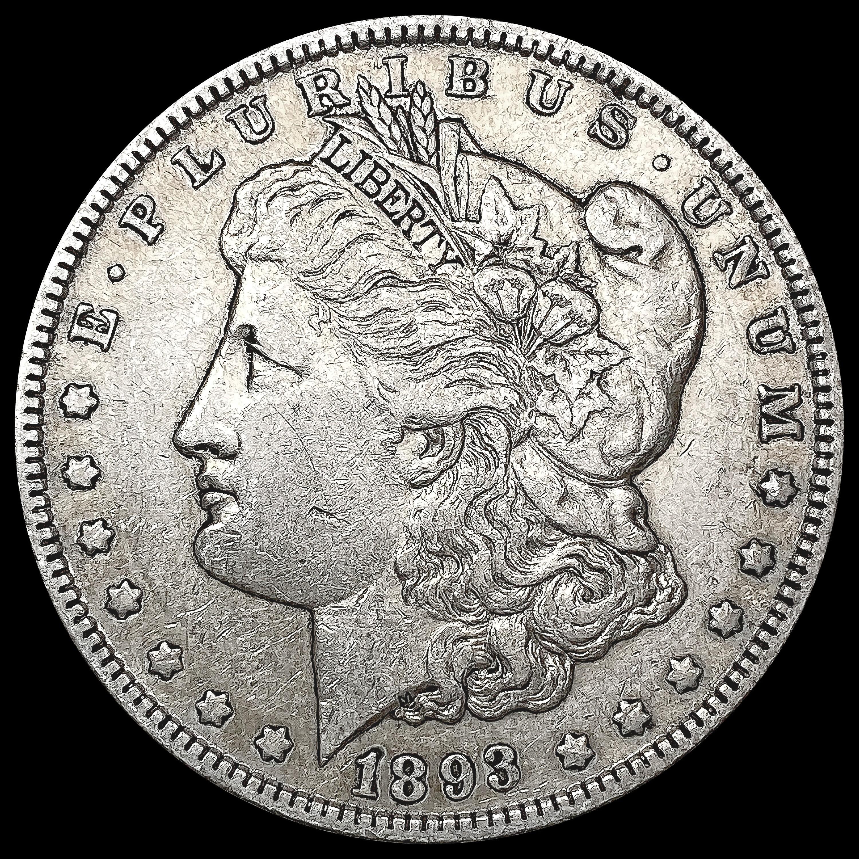 1893 Morgan Silver Dollar NEARLY UNCIRCULATED