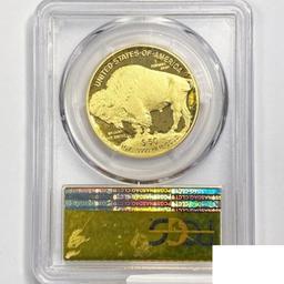 2016-W $50 1oz A.G.B. PCGS PR70 DCAM, 1st Day Issu