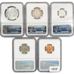 [5] 1965 US Varied Coinage Set NGC MS67 SMS