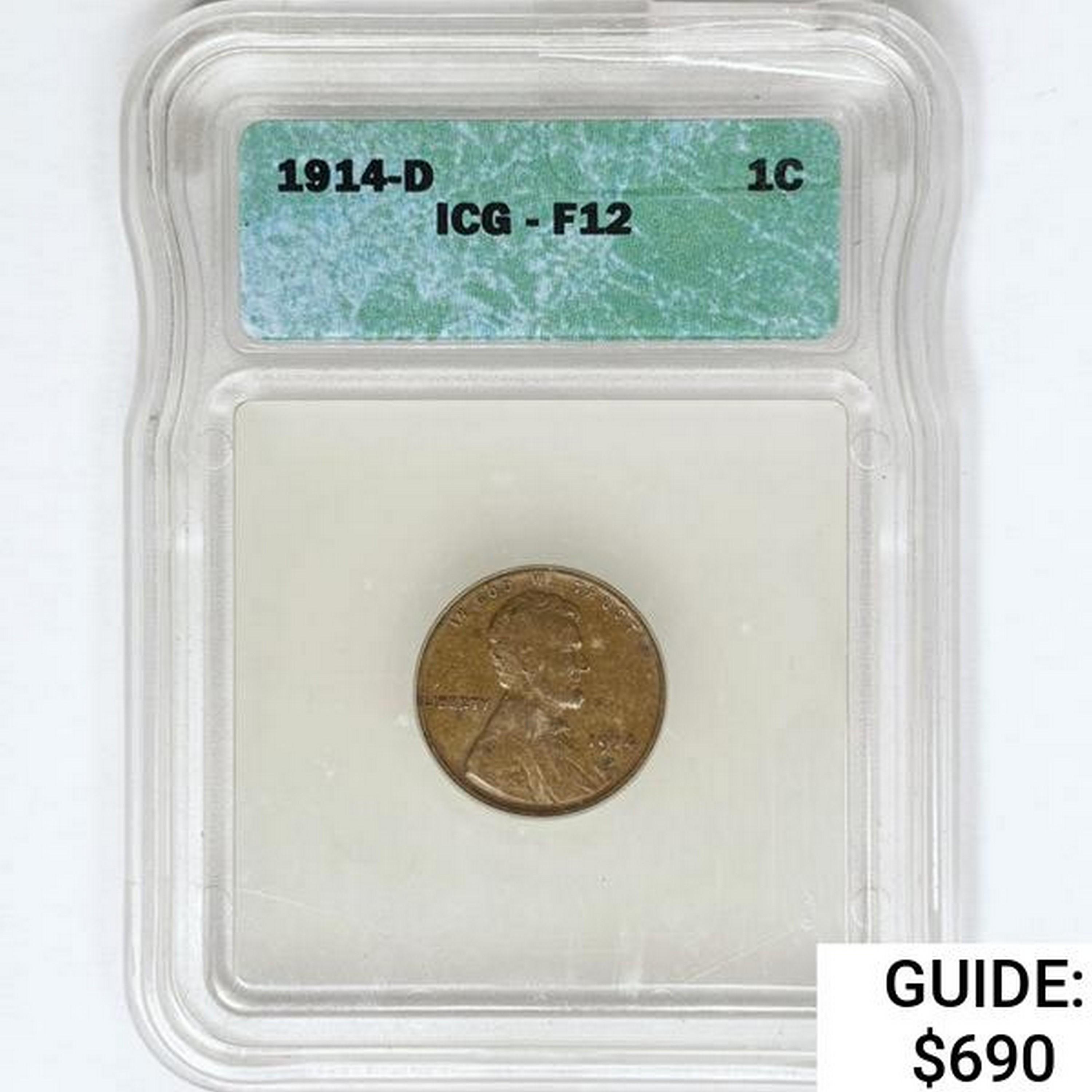 1914-D Wheat Cent ICG F12