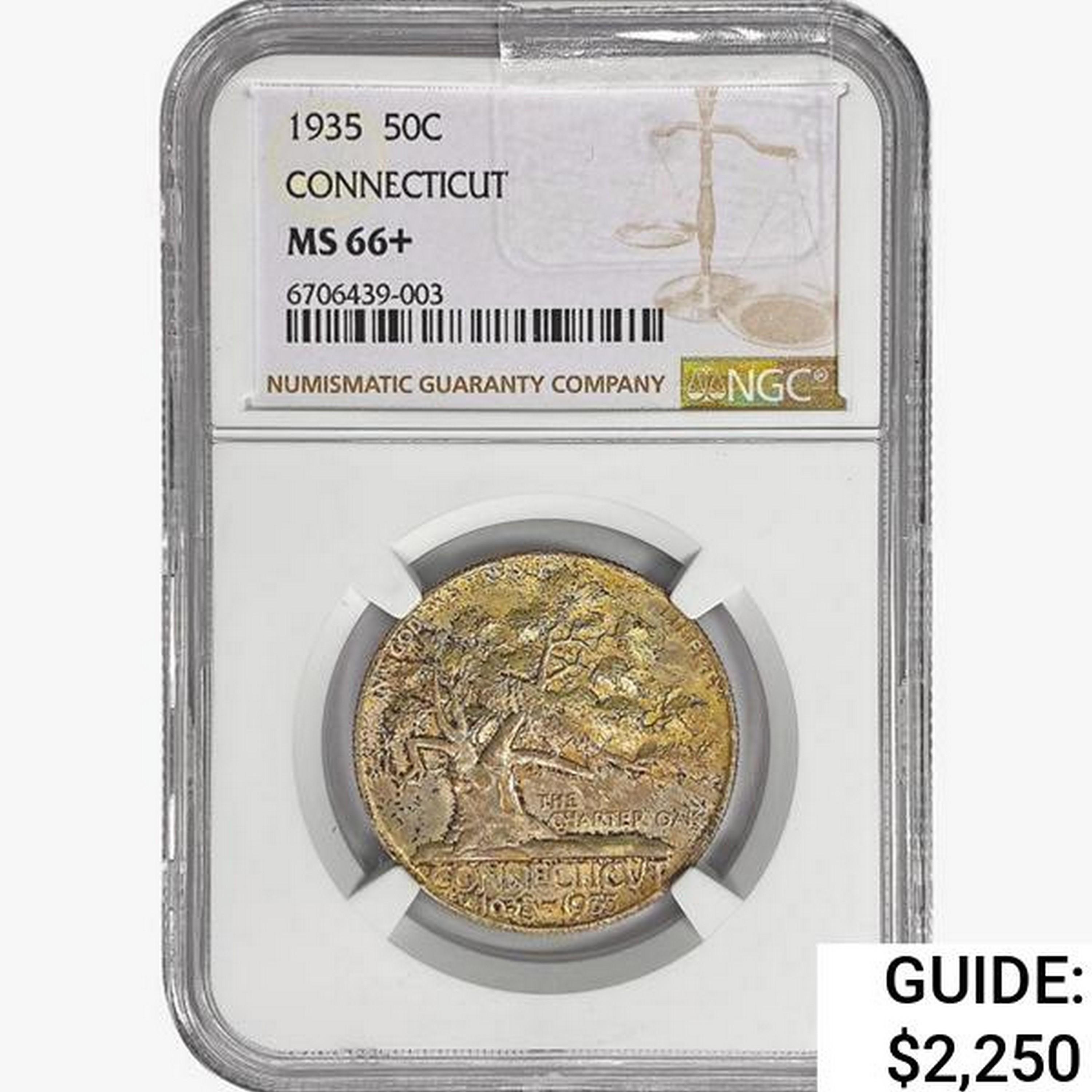 1935 Connecticut Half Dollar NGC MS66+