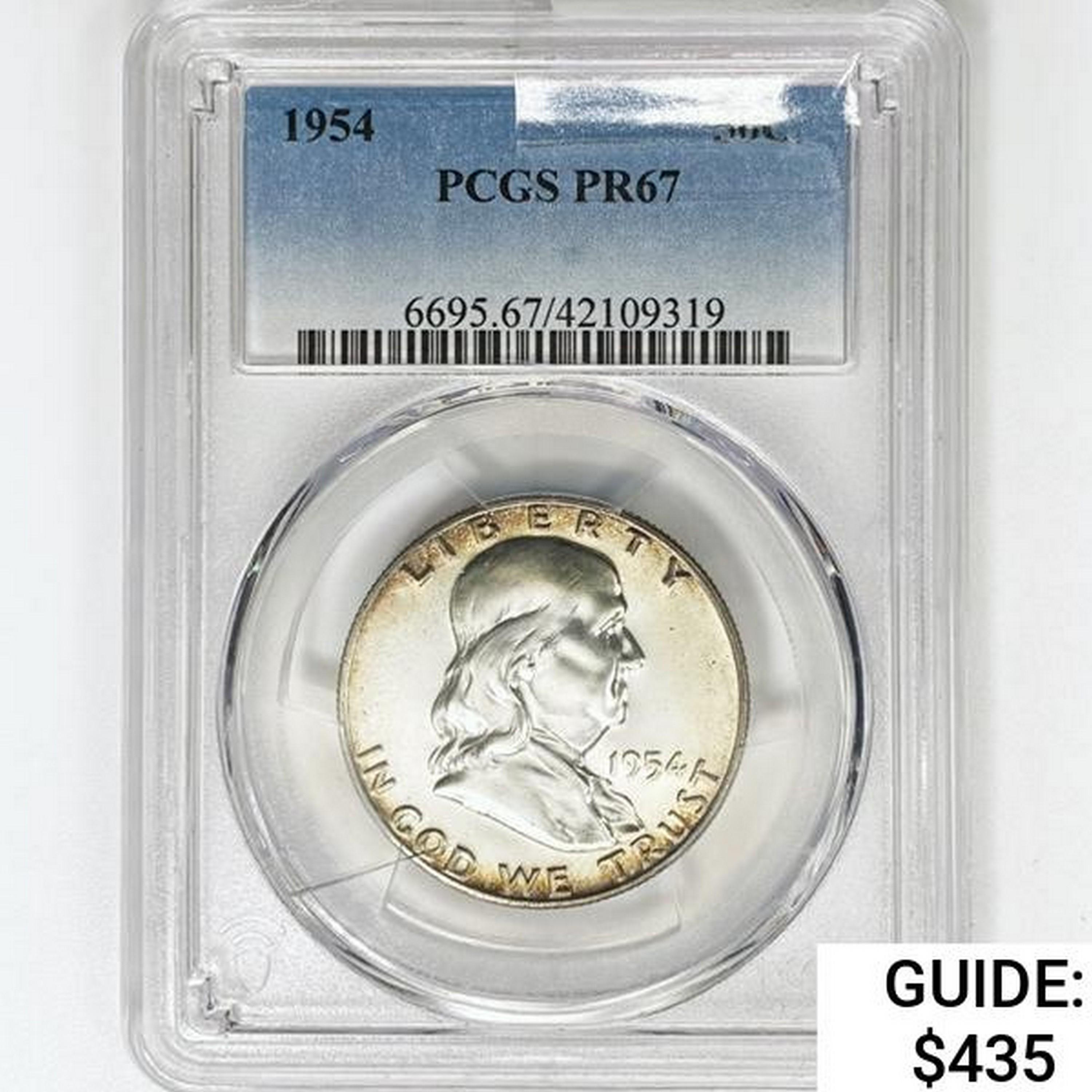 1954 Franklin Half Dollar PCGS PR67