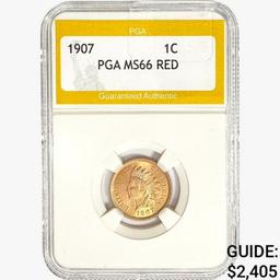 1907 Indian Head Cent PGA MS66 RED