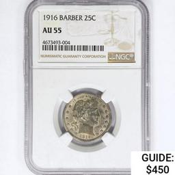 1916 Barber Quarter NGC AU55