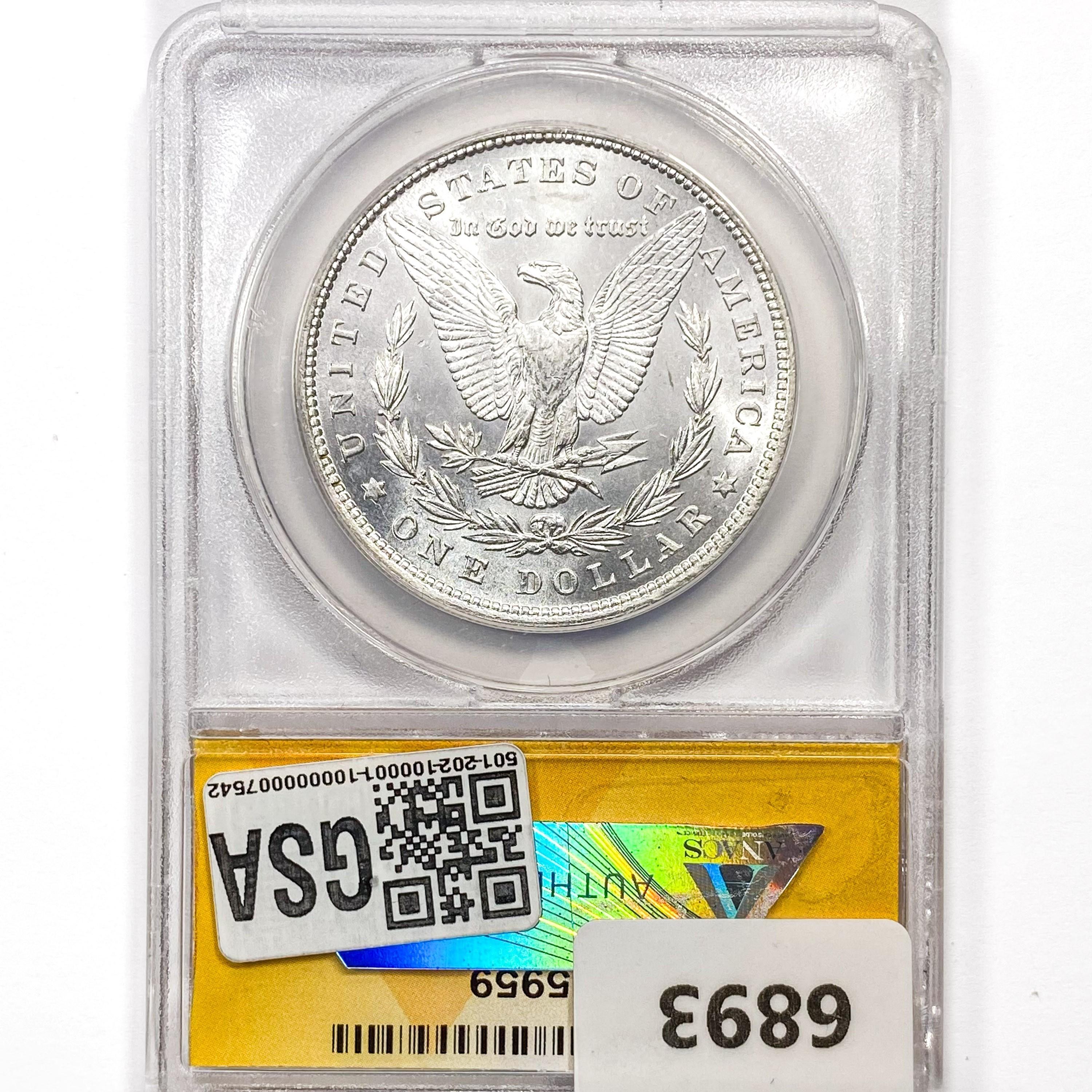 1880 Morgan Silver Dollar ANACS MS63