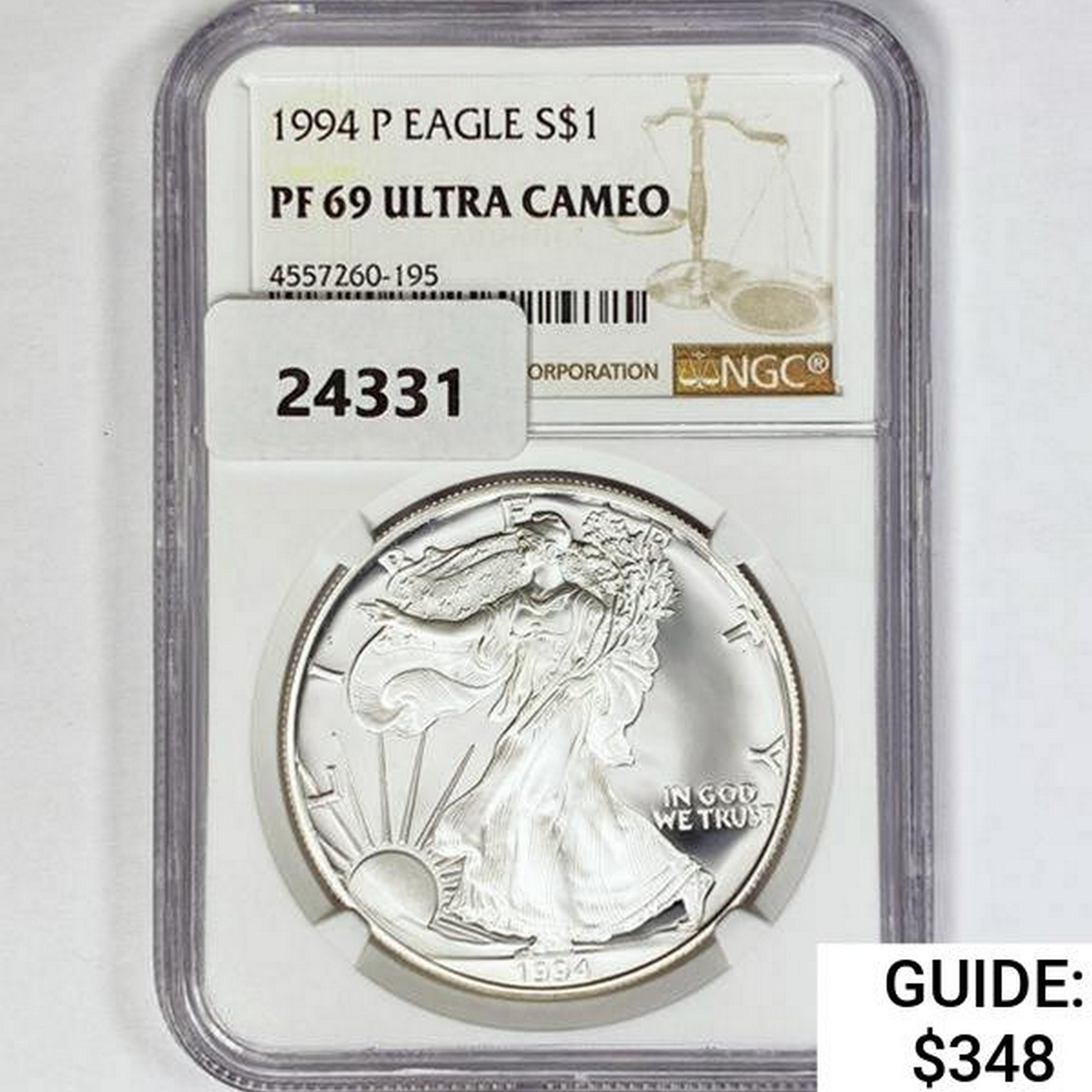 1994-P American Silver Eagle NGC PF69 UC