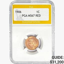 1906 Indian Head Cent PGA MS67 RED
