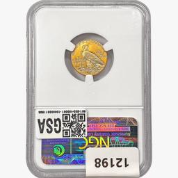 1913 $2.50 Gold Quarter Eagle NGC MS62